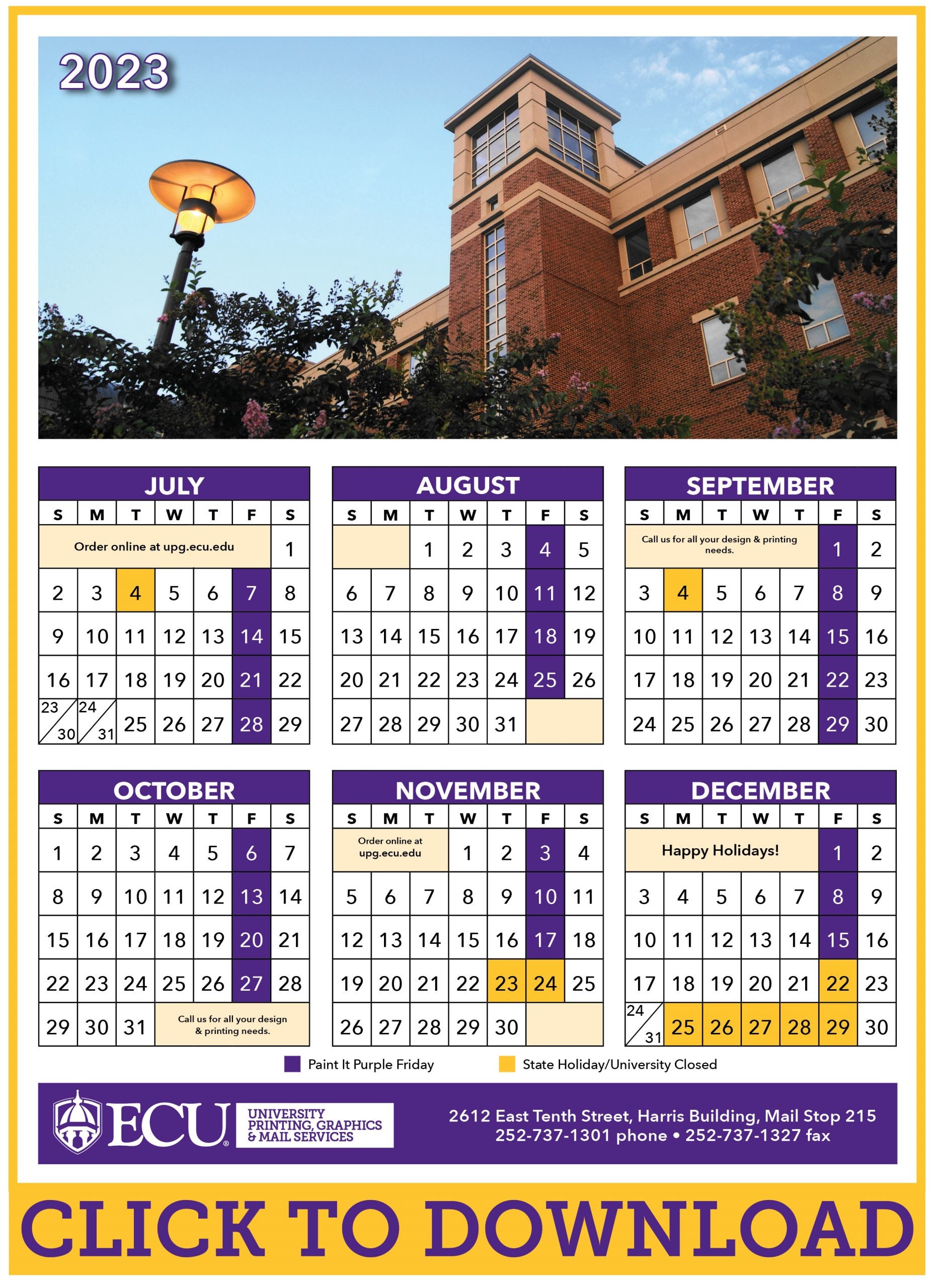 Spring 2023 Calendar